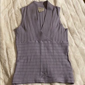 GEORGIOU | lavender bondage like sleeveless top